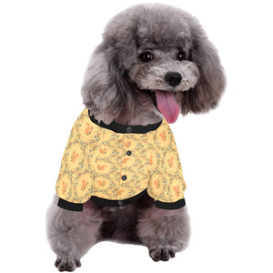 Squirrel Pattern Print Design 01 All Over Print Pet Dog Round Neck Fuzzy Shirt