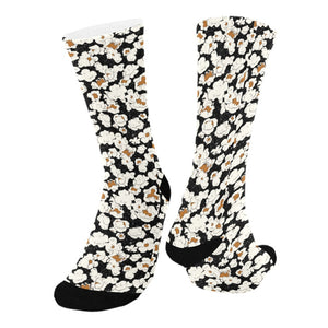 Popcorn Pattern Print Design 02 Crew Socks