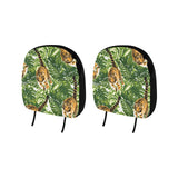 Bengal Tiger Pattern leaves Car Headrest Cover