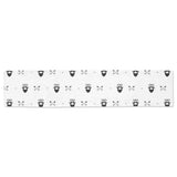 Mustache Beard Pattern Print Design 01 Table Runner