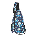 Monkey in Airplane Pattern All Over Print Chest Bag