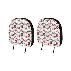 Hedgehog Pattern Print Design 05 Car Headrest Cover