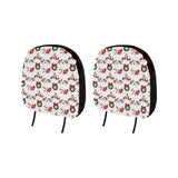 Hedgehog Pattern Print Design 05 Car Headrest Cover