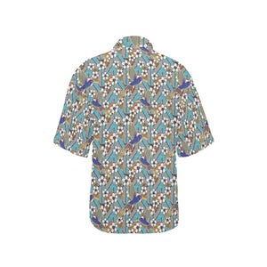 Hummingbird Pattern Print Design 02 Women's All Over Print Hawaiian Shirt