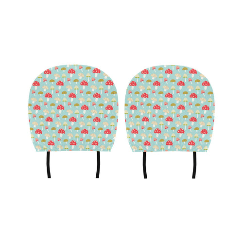 Mushroom Pattern Background Car Headrest Cover