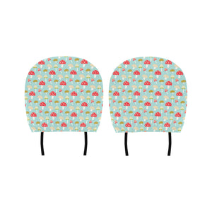 Mushroom Pattern Background Car Headrest Cover