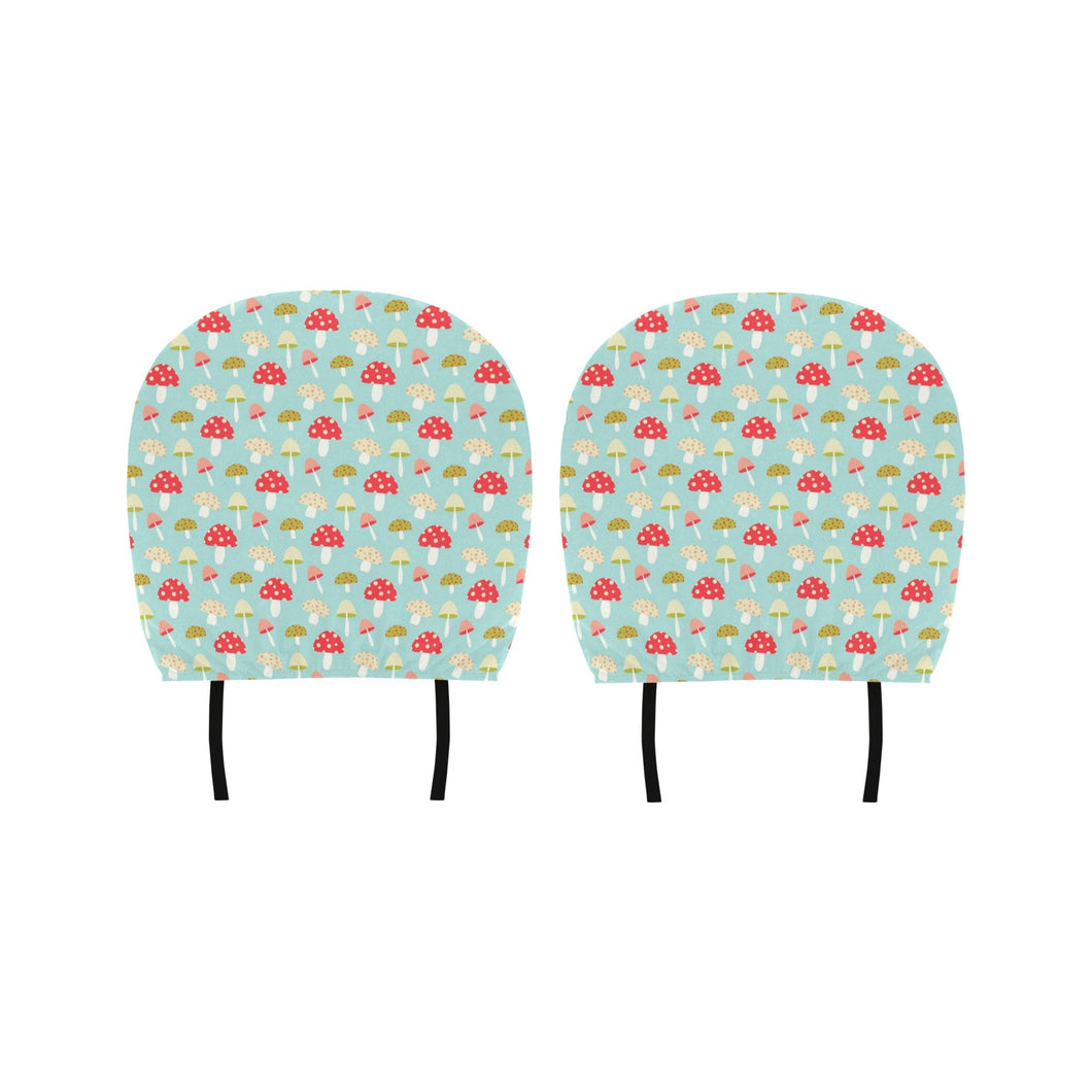 Mushroom Pattern Background Car Headrest Cover