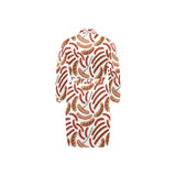 Sausage Pattern Print Design 05 Men's Long Sleeve Belted Night Robe