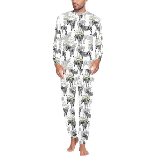 Zebra Pattern Men's All Over Print Pajama