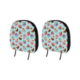 Cup Cake Heart Pattern Car Headrest Cover