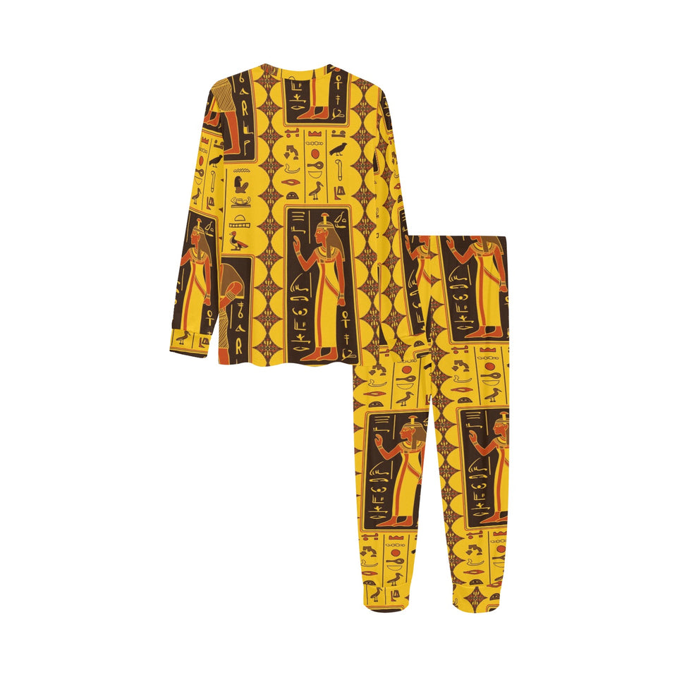 Egypt Hieroglyphics Pattern Print Design 01 Kids' Boys' Girls' All Over Print Pajama Set