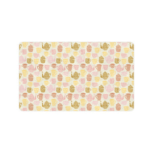 Tea pots Pattern Print Design 02 Doormat