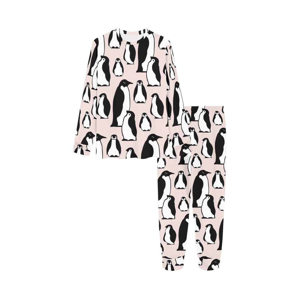 Penguin Pattern Background Kids' Boys' Girls' All Over Print Pajama Set