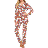 Sun Glasses Pattern Print Design 01 Women's Long Pajama Set