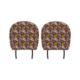 Suger Skull Pattern Background Car Headrest Cover