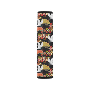 Japanese Crane Pattern Car Seat Belt Cover