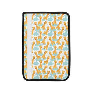 Giraffe Pattern Print Design 05 Car Seat Belt Cover