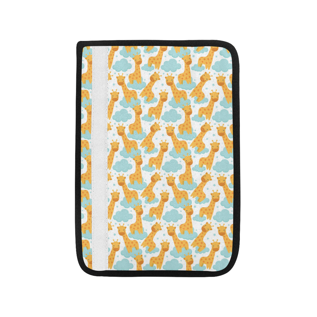 Giraffe Pattern Print Design 05 Car Seat Belt Cover