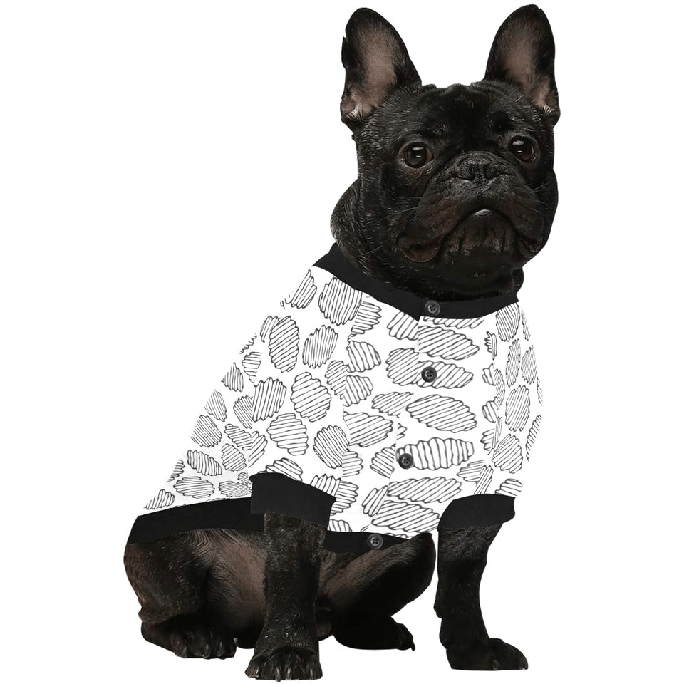 Potato Chips Pattern Print Design 03 All Over Print Pet Dog Round Neck Fuzzy Shirt