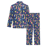 Giraffe Pattern Print Design 04 Men's Long Pajama Set