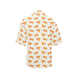 Goldfish Pattern Print Design 03 Women's All Over Print Hawaiian Shirt