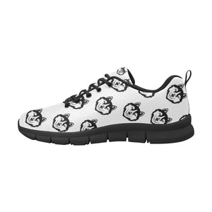 Siberian Husky Pattern Men's Sneakers Black