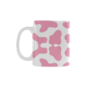 Pink Cow Skin Pattern Classical White Mug (FulFilled In US)