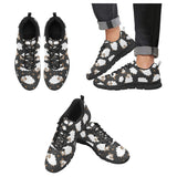 Cute Sheep Pattern Men's Sneakers Black