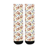 Yorkshire Terrier Pattern Print Design 05 Crew Socks