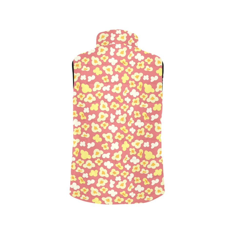 Popcorn Pattern Print Design 01 Women's Padded Vest