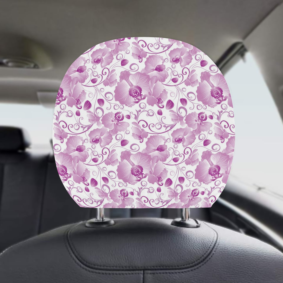 Orchid Pattern Car Headrest Cover