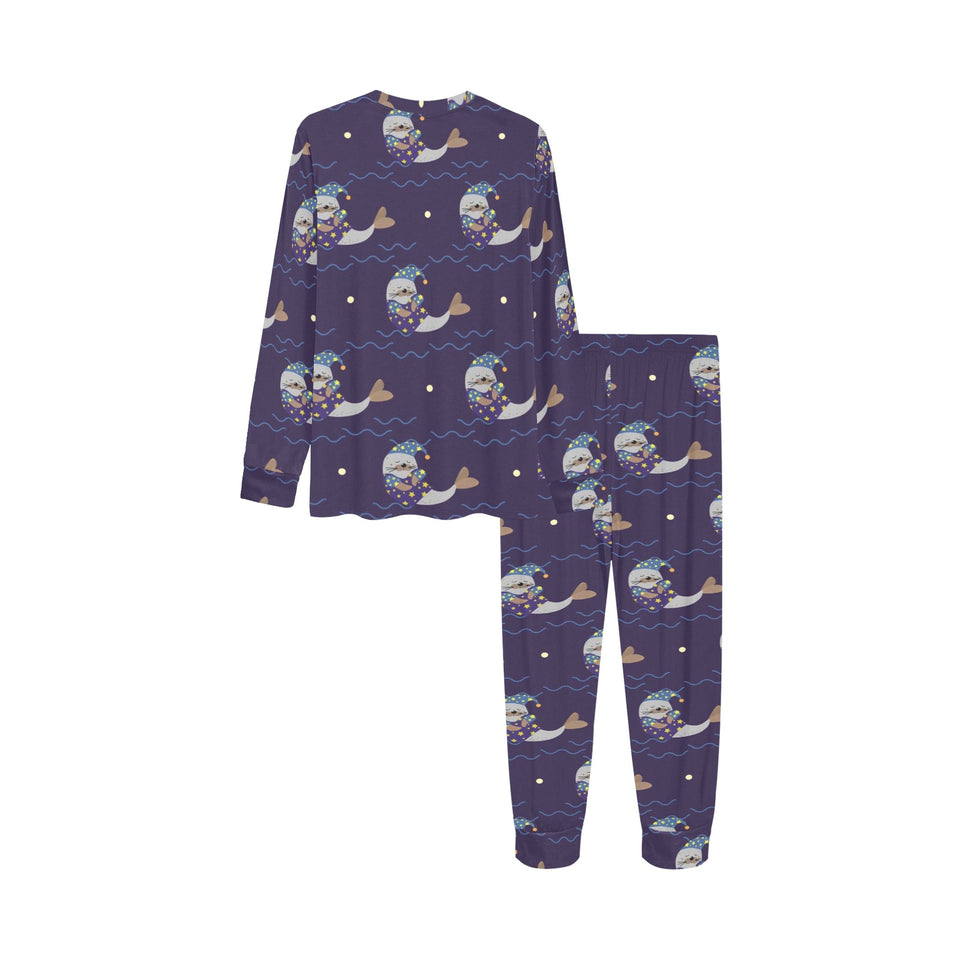 Sleeping Sea Lion Pattern Kids' Boys' Girls' All Over Print Pajama Set