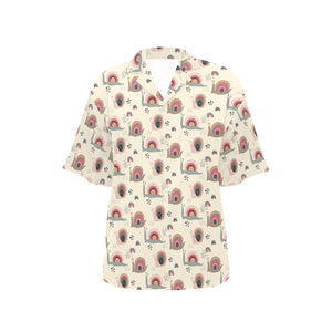 Snail Pattern Print Design 04 Women's All Over Print Hawaiian Shirt