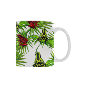 Green Red Frog Pattern Classical White Mug (FulFilled In US)
