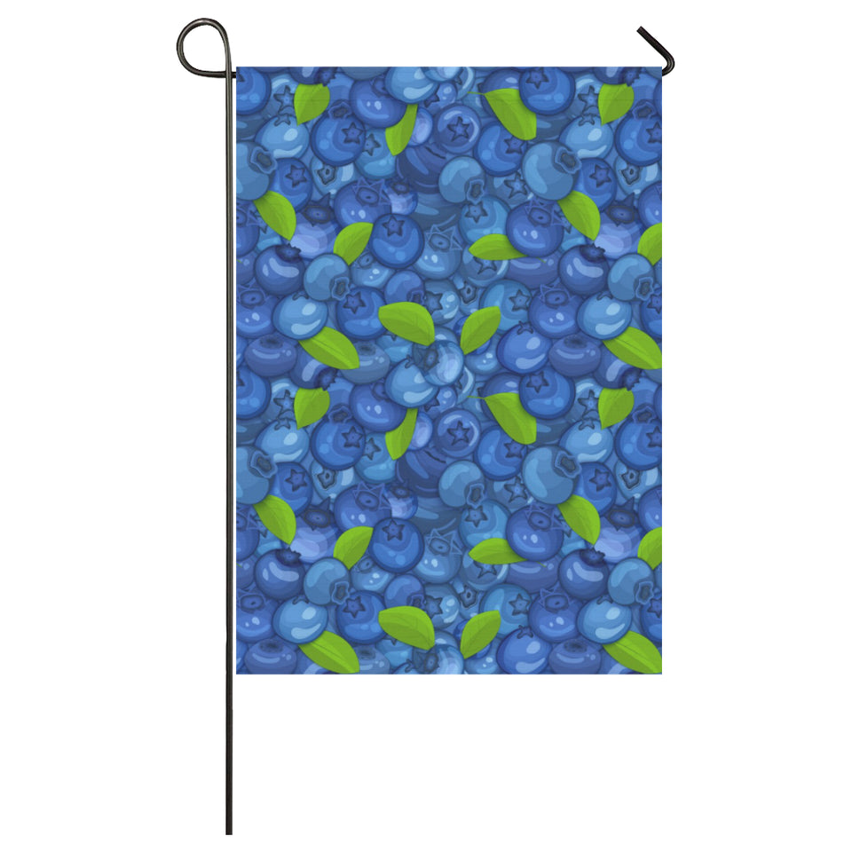 Blueberry Pattern Background House Flag Garden Flag