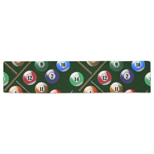 Billiard Ball Pattern Print Design 03 Table Runner