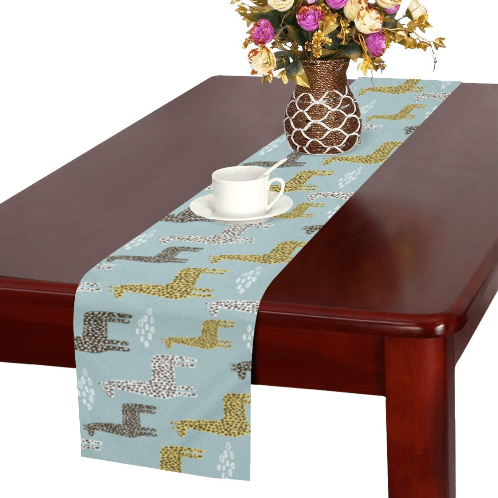 Giraffe Pattern Print Design 03 Table Runner