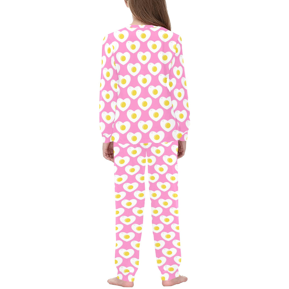 Fried Eggs Pattern Print Design 02 Kids' Boys' Girls' All Over Print Pajama Set