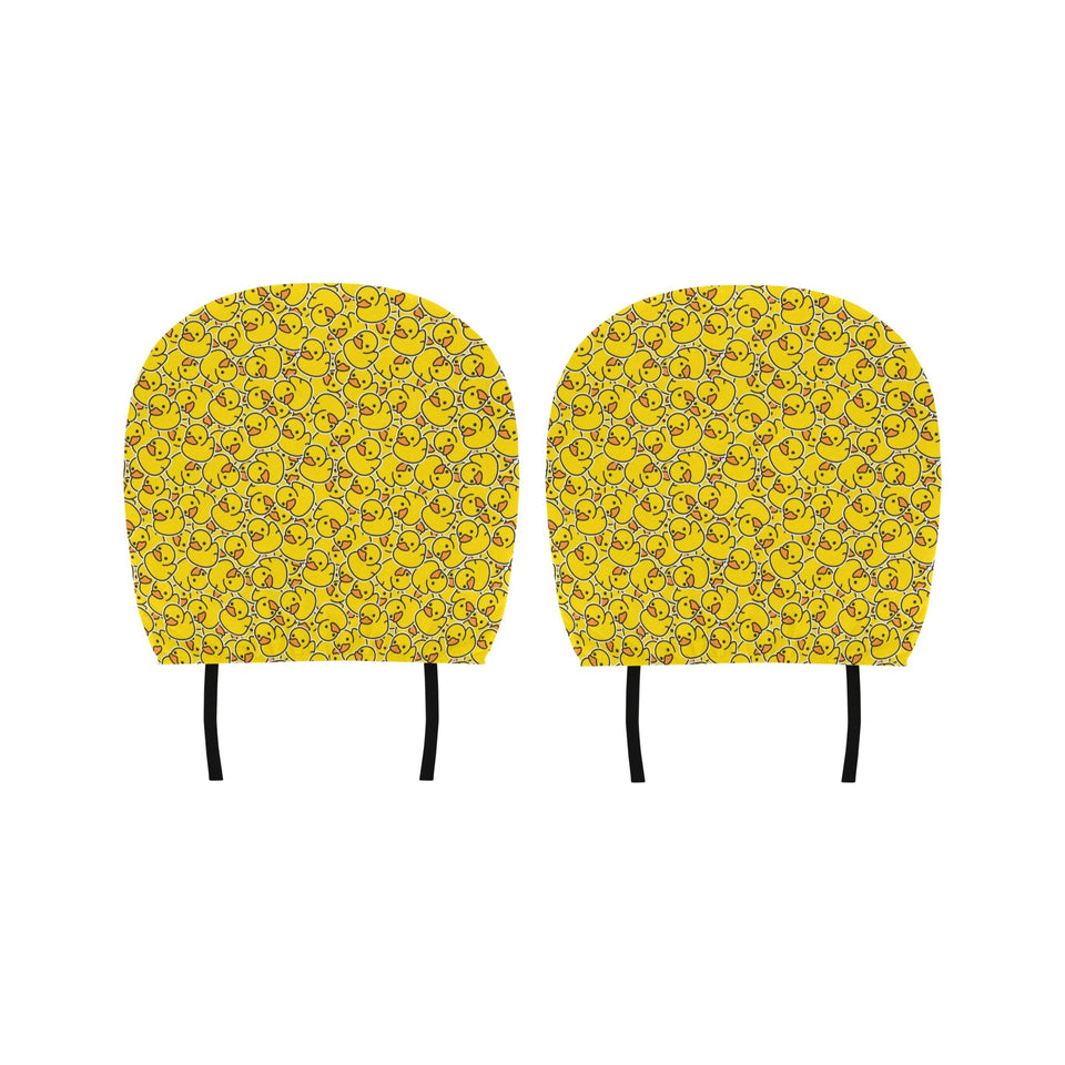 Duck Pattern Print Design 04 Car Headrest Cover