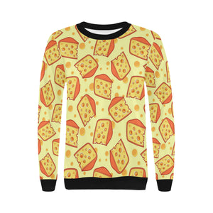 Cheese Pattern Women's Crew Neck Sweatshirt