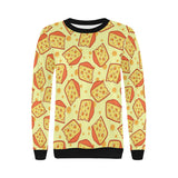 Cheese Pattern Women's Crew Neck Sweatshirt