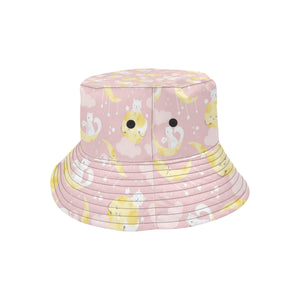 Moon Sleeping Cat Pattern Unisex Bucket Hat