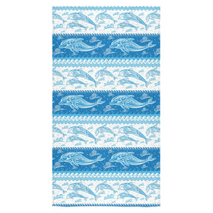 Dolphin Tribal Pattern Ethnic Motifs Bath Towel