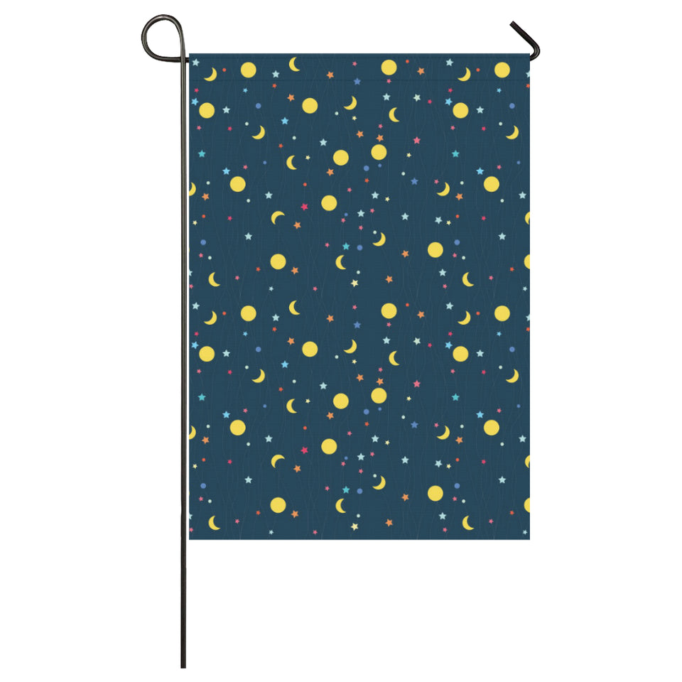 Moon Star Pattern House Flag Garden Flag