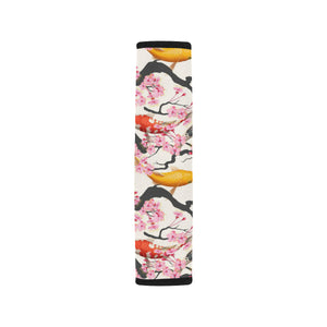 Colorful Koi Fish Carp Fish and Sakura Pattern Car Seat Belt Cover