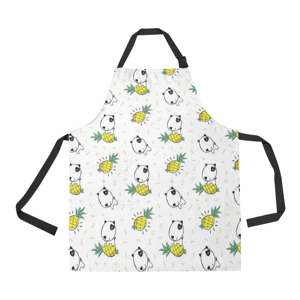 Bull Terrier Pattern Print Design 01 Adjustable Apron