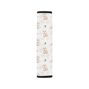 Cute Shiba Inu Heart Pattern Car Seat Belt Cover