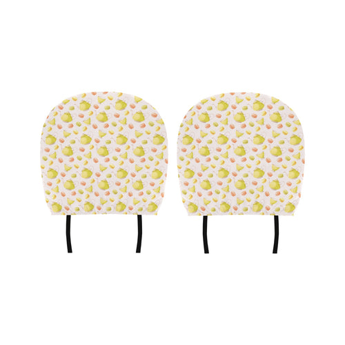 Tea pots Pattern Print Design 03 Car Headrest Cover