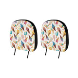 Colorful Ice Cream Pattern Car Headrest Cover