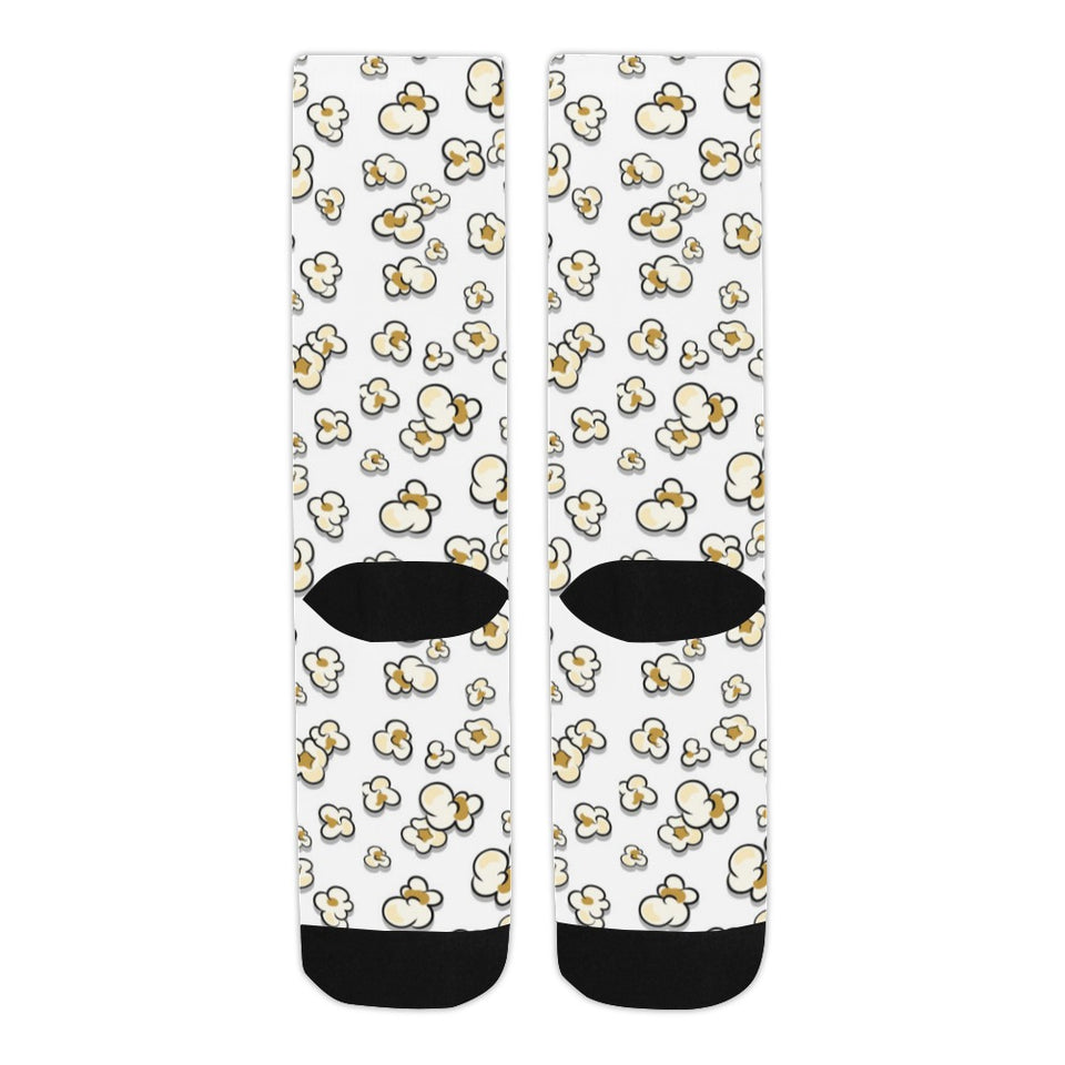 Popcorn Pattern Print Design 04 Crew Socks